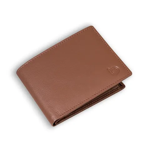 Stylish Leather Solid Two Fold Wallets For Men