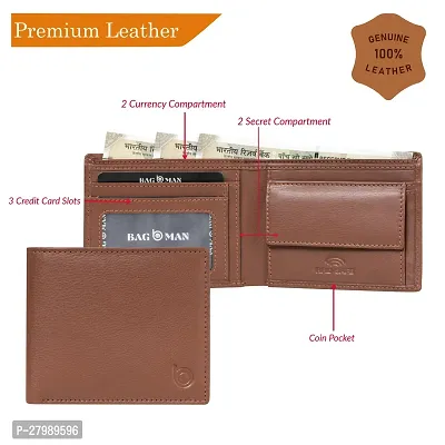 BAGMAN Men's Genuine Leather Wallet | Elegant and Stylist Wallet with RFID Protected-thumb5