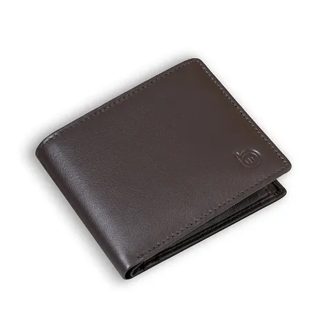 Stylish Leather Solid Two Fold Wallets For Men