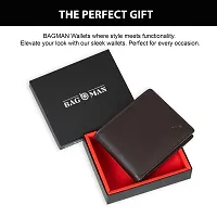 BAGMAN Men's Genuine Leather Wallet | Elegant and Stylist Wallet with RFID Protected-thumb1