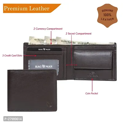 BAGMAN Men's Genuine Leather Wallet | Elegant and Stylist Wallet with RFID Protected-thumb5