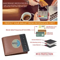 BAGMAN Mens Wallet - Genuine Leather Bi-fold Wallet   RFID Protected - Wallet for Men-thumb1