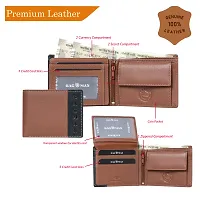 BAGMAN Mens Wallet - Genuine Leather Bi-fold Wallet   RFID Protected - Wallet for Men-thumb4