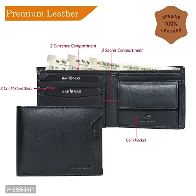 BAGMAN Genuine Leather Wallets for Men | RFID Protected Leather Wallet-thumb4