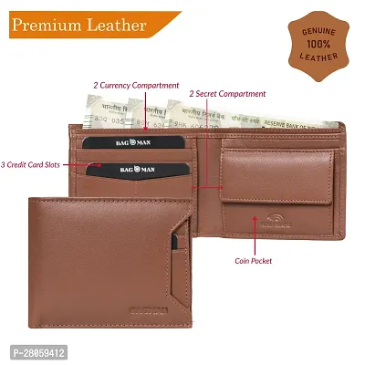 BAGMAN Genuine Leather Wallets for Men   RFID Protected Leather Wallet-thumb5