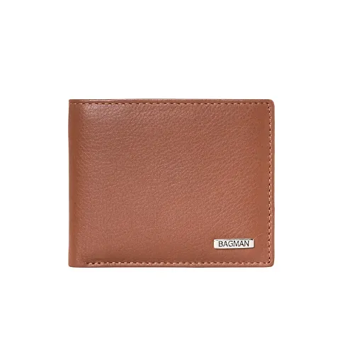 Stylish Leather Solid Two Fold Wallets For Men