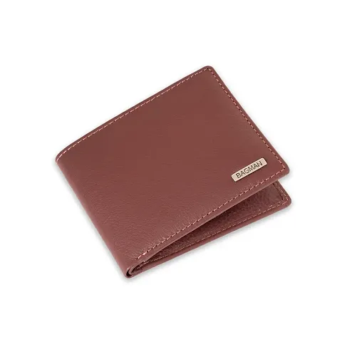 Stylish Leather Solid Two Fold Wallets For Men