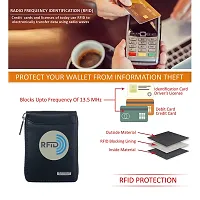 BAGMAN RFID Blocking Leather Wallet for Men Women   Vertical Credit Debit Card Holder-thumb4