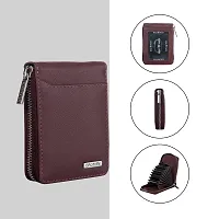 BAGMAN RFID Blocking Leather Wallet for Men Women | Vertical Credit Debit Card Holder-thumb1