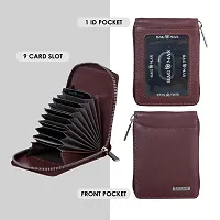 BAGMAN RFID Blocking Leather Wallet for Men Women | Vertical Credit Debit Card Holder-thumb2