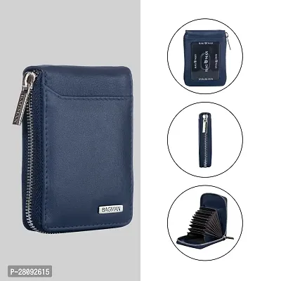 BAGMAN RFID Blocking Leather Wallet for Men Women   Vertical Credit Debit Card Holder-thumb5