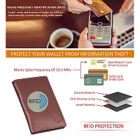 BAGMAN RFID Protected Leather Credit Card Holder Wallet for Men Women-thumb4