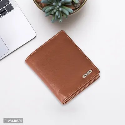 BAGMAN Genuine Leather Wallet   RFID Blocking Wallet for Men  14 Card Slots, 1 ID Window   Large Capacity Can Hold 50 Currency Notes Oak-thumb3