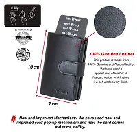 BAGMAN Anti Theft Top Grain Leather RFID Card Holder Cum Minimalist Wallet for Mens and Womens-thumb4