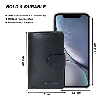 BAGMAN Anti Theft Top Grain Leather RFID Card Holder Cum Minimalist Wallet for Mens and Womens-thumb2