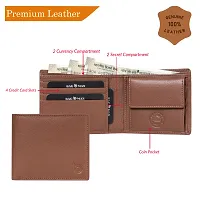 BAGMAN Leather Wallet for Men I 6 Card Slots I 2 Currency Compartments I1Coin Pocket-thumb4