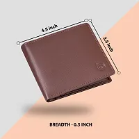 BAGMAN Leather Wallet for Men I 4 Card Slots I 2 Currency Compartments I1Coin Pocket-thumb1