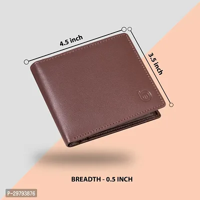 BAGMAN Leather Wallet for Men I 4 Card Slots I 2 Currency Compartments I1Coin Pocket-thumb2