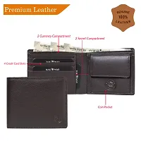 BAGMAN Leather Wallet for Men I 6 Card Slots I 2 Currency Compartments I1Coin Pocket-thumb2