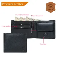 BAGMAN Leather Wallet for Men I 6 Card Slots I 2 Currency Compartments I1Coin Pocket-thumb2