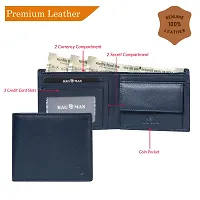 BAGMAN Mens Genuine Leather Wallet with RFID Safety   Gift Wallet-thumb2