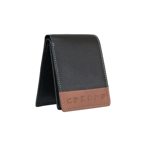 Classy Faux Leather Textured Two Fold Wallet