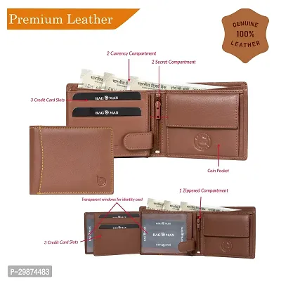 BAGMAN Wallet for Men   Genuine Leather Bi-fold Wallet-thumb4