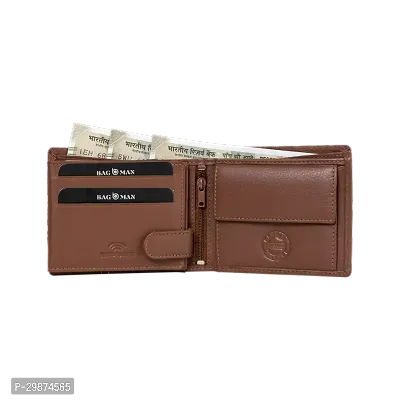 BAGMAN Leather Wallet for Men, 6 Card Slot-thumb2