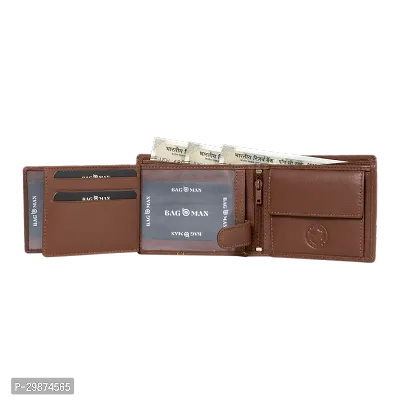 BAGMAN Leather Wallet for Men, 6 Card Slot-thumb3