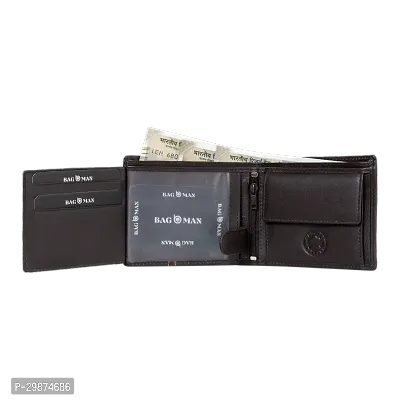 BAGMAN Leather Wallet for Men, 6 Card Slot-thumb4