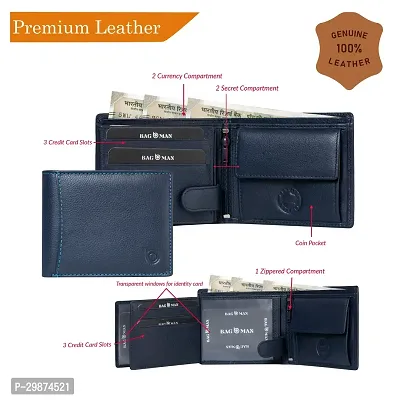 BAGMAN Wallet for Men   Genuine Leather Bi-fold Wallet-thumb2