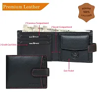 BAGMAN Genuine Leather Wallets for Men   RFID Protected Leather Wallet for Men  Mens Wallet with 5 Card Slots-thumb3