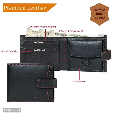 BAGMAN Genuine Leather Wallets for Men   RFID Protected Leather Wallet for Men  Mens Wallet with 5 Card Slots-thumb4