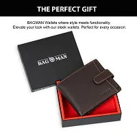 BAGMAN Genuine Leather Wallets for Men   RFID Protected Leather Wallet for Men  Mens Wallet with 5 Card Slots-thumb3