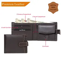 BAGMAN Genuine Leather Wallets for Men   RFID Protected Leather Wallet for Men  Mens Wallet with 5 Card Slots-thumb1