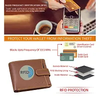 BAGMAN Genuine Leather Wallets for Men   RFID Protected Leather Wallet for Men  Mens Wallet with 5 Card Slots-thumb3