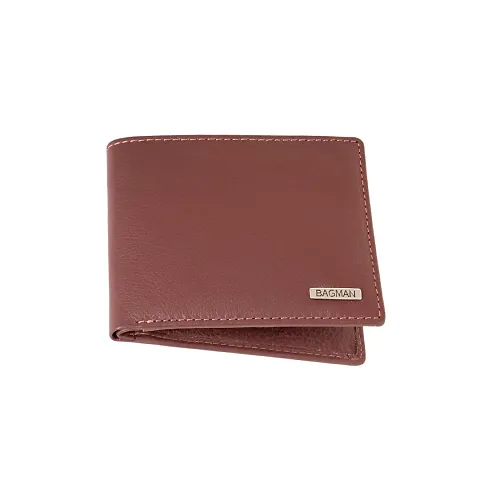 Stylish Leather Solid Two Fold Wallets For Men