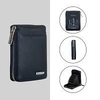 BAGMAN RFID Blocking Leather Wallet for Men Women   Vertical Credit Debit Card Holder-thumb4