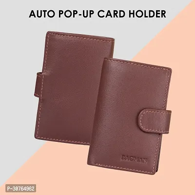 BAGMAN RFID Protected Wallet Card Holder   Pop-Up Card Holder   Scan Proof   Aluminium Case   Up to 8 Cards   Credit  Debit Card Holder-thumb5