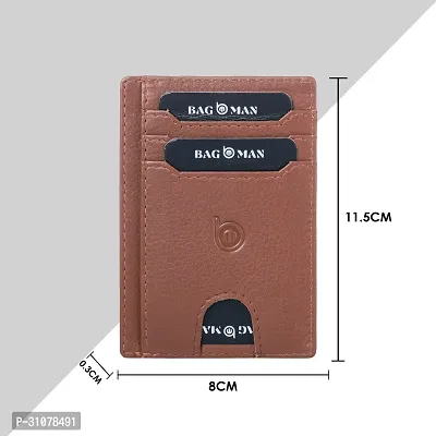 BAGMAN Slim Minimalist Front Pocket RFID Blocking Leather Wallets for Men and Women-thumb2