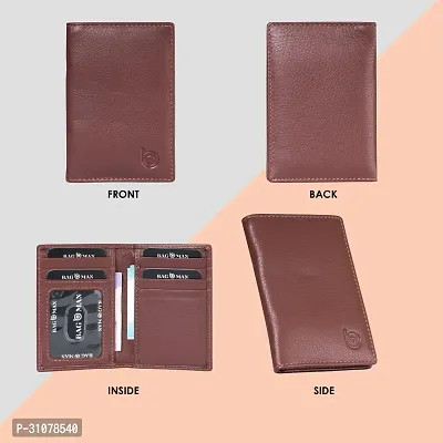 BAGMAN Leather Credit Card Holder Wallet for Men Women RFID Protected-thumb2