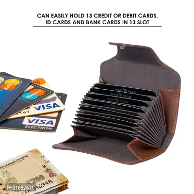 BAGMAN ATM Card Holder Case Wallet for Men  Women 13 Slots Leather Credit Debit-thumb3