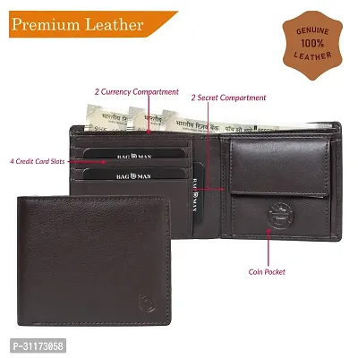 BAGMAN Wallet for Men, Rakhi Combo Set for Brother | Mens Wallet (BROWN)-thumb4