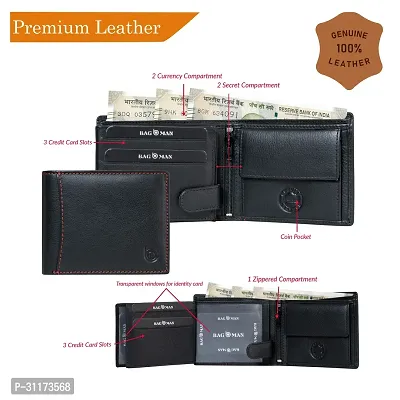 BAGMAN Rakhi Hamper, Mens Leather Wallet for Brother Combo Set (1 Rakhi, 1 Leather Wallet)-thumb4