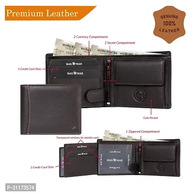 BAGMAN Rakhi Hamper, Mens Leather Wallet for Brother Combo Set (1 Rakhi, 1 Leather Wallet)-thumb4