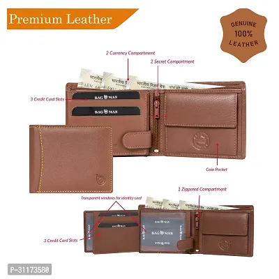 BAGMAN Rakhi Hamper, Mens Leather Wallet for Brother Combo Set (1 Rakhi, 1 Leather Wallet)-thumb4