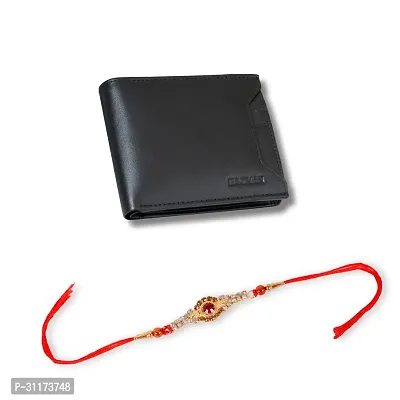 BAGMAN Wallet for Men, Rakhi Combo Set for Brother (1 Rakhi, 1 Leather Wallet)-thumb4