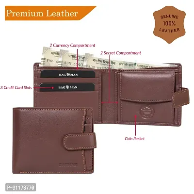 BAGMAN Rakhi Gift Set for Brother - Premium Mens Combo   Gift Set of Leather Wallet , Rakhi for Brother (MAROON)-thumb5