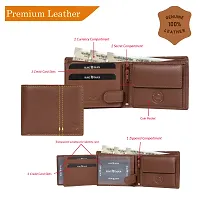 BAGMAN Rakhi Gift Set for Brother - Premium Men's Combo | Gift Set of Leather Wallet, Rakhi for Brother (TAN)-thumb4