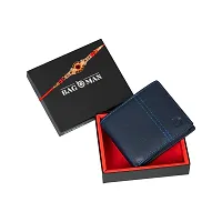 BAGMAN Rakhi Gift Set for Brother - Premium Mens Combo   Gift Set of Leather Wallet, Rakhi for Brother (BLUE)-thumb2